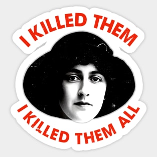 Agatha Christie Killed 'Em All Sticker